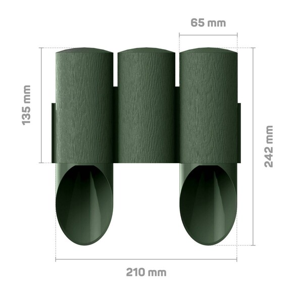 Газонное ограждение Cellfast MAXI 2.1 м (зеленый) (34-012) изображение 2