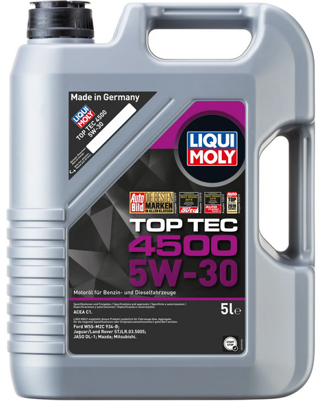 

Синтетическое моторное масло LIQUI MOLY Top Tec 4500 5W-30, 5 л (2318)