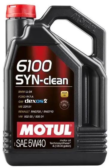 

Моторное масло Motul 6100 Syn-clean, 5W40, 4 л (107942)