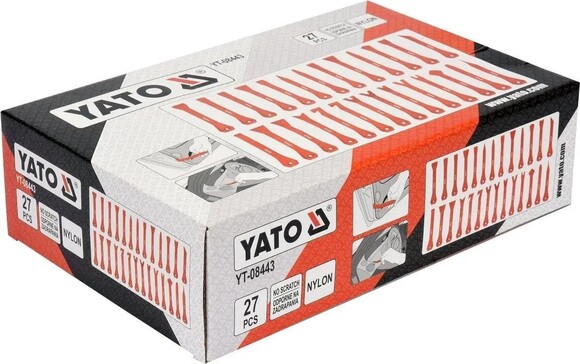 Знімачі для демонтажу обшивки автомобільного салону Yato, 27 шт (YT-08443) фото 4