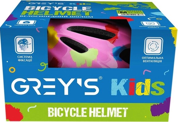 Велосипедний шолом дитячий Grey's, М, рожевий, матовий (GR22343) фото 2