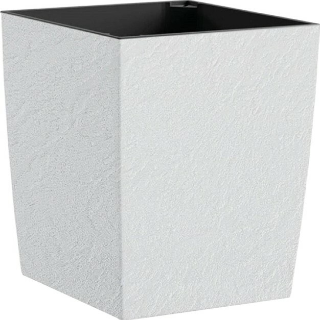 

Вазон Plastkon Eliot Stone 25x25 см, белый (8595096995399)