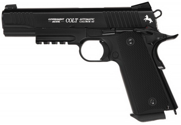 Пневматический пистолет Umarex Colt M45 CQBP BLACK Blowback, калибр 4.5 мм (1003437)