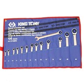 Набор ключей комби с трещеткой King Tony 12114MRN (14 предметов)