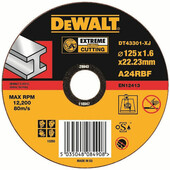 Круг отрезной DeWALT EXTREME 125х1,6х22,23 мм по металлу (DT43301)