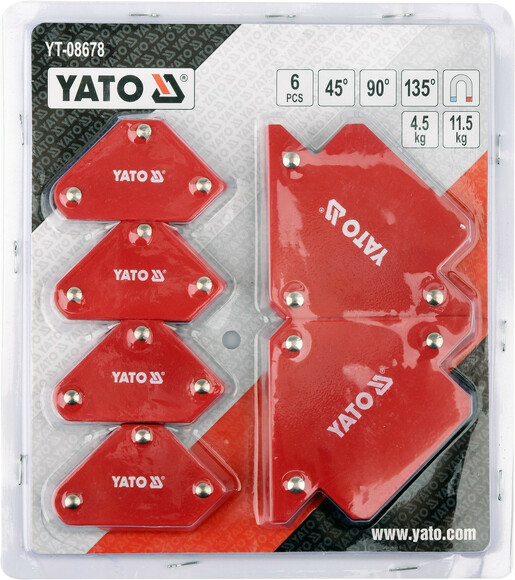 Набор сварочных магнитных уголков Yato YT-08678 изображение 2