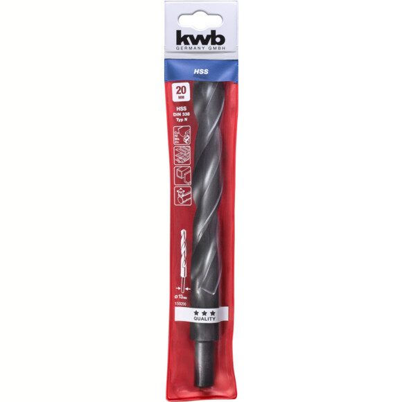 Сверло по металлу KWB HSS 20.0мм уменьшенный хвостовик  (159200)