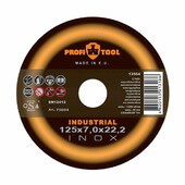 Круг зачисний по металу Profitool Inox Industrial 125х7.0х22.2мм (75004)