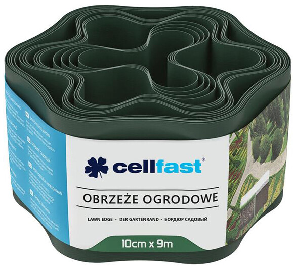 Стрічка газонна Cellfast 10 см x 9 м (темно-зелена) (30-021H)