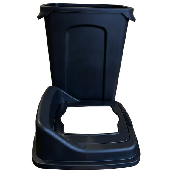 Сортировочный мусорный бак PLANET Re-Cycler 70 л, черный изображение 4