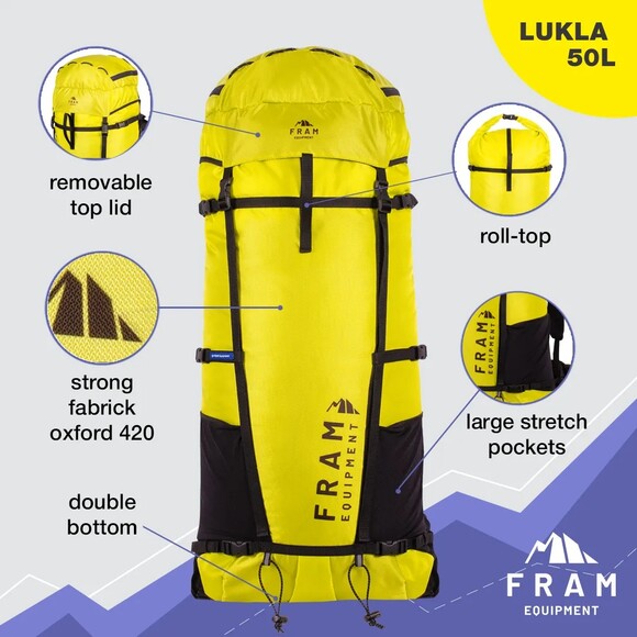 Рюкзак Fram Equipment Lukla 50L L (лимонний) (id_6702) фото 11