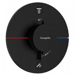 Термостат Hansgrohe ShowerSelect Comfort S 15554670 для 2-х потребителей, чёрный матовый