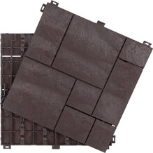 Декоративное напольное покрытие MultyHome Mosaic, рифленое, 30х30 см, коричневое, 6 шт. в уп. (5903104911676)