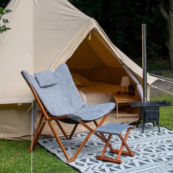 Кресло раскладное Bo-Camp Bloomsbury L Grey (DAS302726) изображение 10