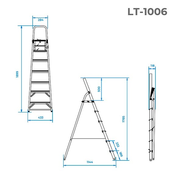 Драбина Intertool 6 сх. (LT-1006) фото 8