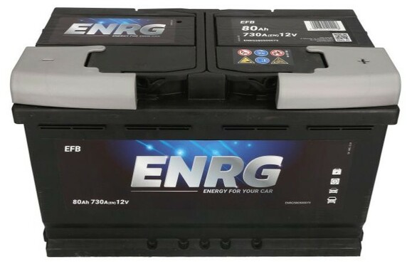 Автомобильный аккумулятор ENRG ENRG580500073 12 В (80 Аh, 730 А, R+) изображение 3