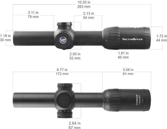 Приціл оптичний Vector Optics Constantine 1-8x24, illum. SFP, 30 мм (SCOC-27) фото 9