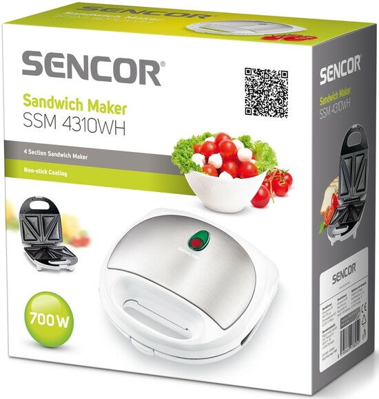 Бутербродниця Sencor SSM 4310WH фото 4