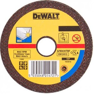 Круг отрезной DeWALT INOX 230х2.8х22.23 мм по металлу (DT3449-QZ)