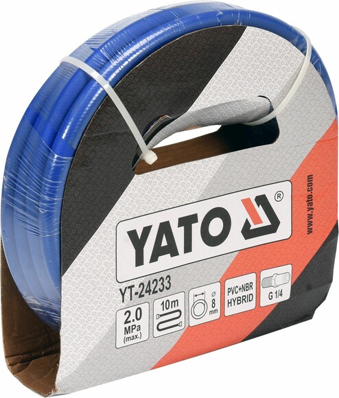 Шланг пневматичний гібридний Yato 8.0 мм x 10 м (YT-24233) фото 2