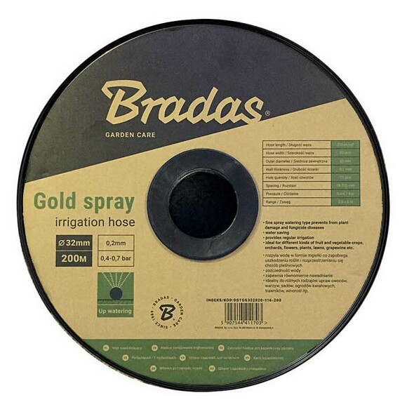 Стрічка зрошувальна BRADAS GOLD SPRAY 32 мм (DSTGS322020-116-200) фото 2