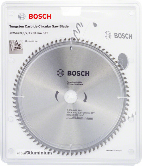 Пильний диск Bosch ECO ALU / Multi 254x30 80 зуб. (2608644394) фото 2