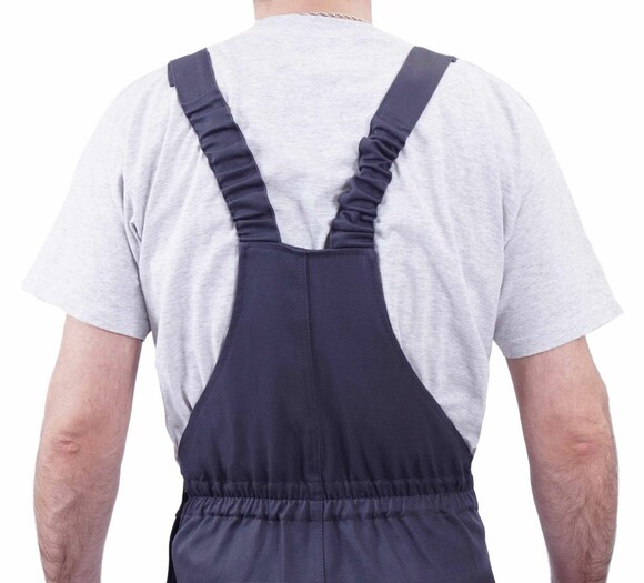 Рабочий полукомбинезон сварщика Free Work Fenix серый с синим р. 60-62/5-6 (61401) изображение 3