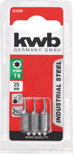 Бита KWB из индустриальной стали Torx T6 25 мм 3 шт (121206)