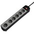 Мережевий подовжувач НАМА "TIDY-Line" 6XSchuko з вимикачем, 3G * 1.5мм, 1.5м, чорний / сірий (137376)