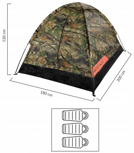 Палатка туристическая трехместная SportVida (SV-WS0025) изображение 7