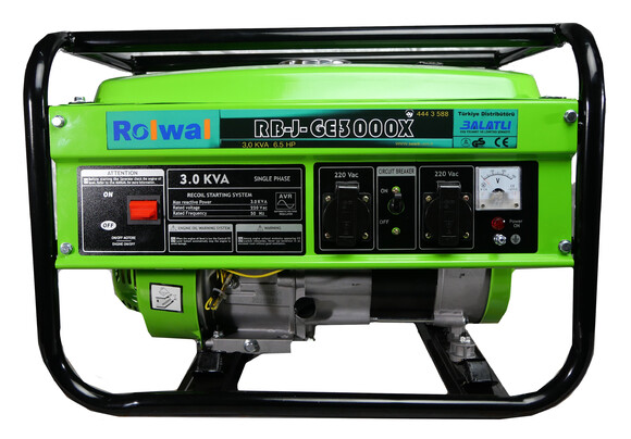 Бензиновий генератор Rolwal RB-J-GE3000X фото 4
