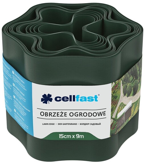 Стрічка газонна Cellfast 15 см x 9 м (темно-зелена) (30-022H)