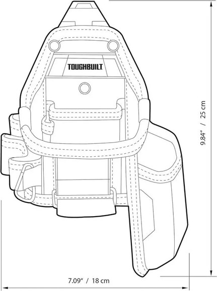 Швидкознімна сумка для рулетки та ножа TOUGHBUILT (TB-CT-25X) фото 8