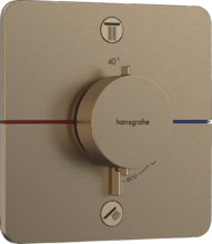Термостат Hansgrohe ShowerSelect Comfort Q 15583140 для 2х потребителей, шлифованная бронза
