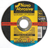 Диск отрезной по металлу NovoAbrasive Profi 41 14А, 115х2x22.23 мм (WM11520)