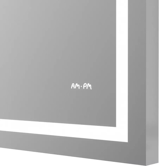 Зеркало AM.PM Gem 100х70 см, с LED-подсветкой, со встроенными часами и линзой (M91AMOX1003WG38) изображение 2