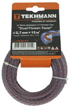 Волосінь для тримерів Tekhmann DUAL Flower-Twist 2.7 мм, 15 м (кручена) (T.40927015)