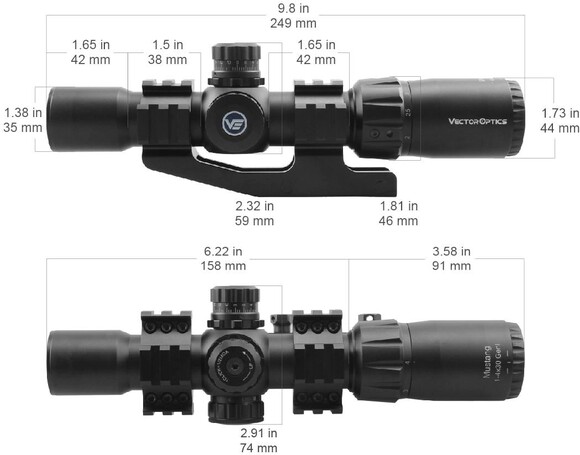 Прицел оптический Vector Optics MUSTANG GENII 1-4х30, Illum. SFP, 30 мм (SCOC-29) изображение 8