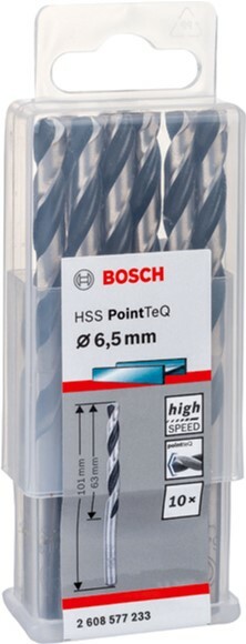 

Сверло Bosch 10 HSS PointTeQ 6.5 мм, 10 шт (2608577233)