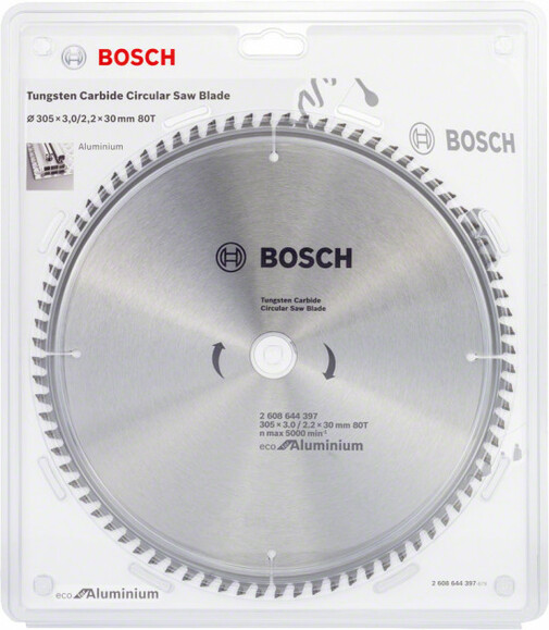 Пильний диск Bosch ECO ALU / Multi 305x30 80 зуб. (2608644397) фото 2