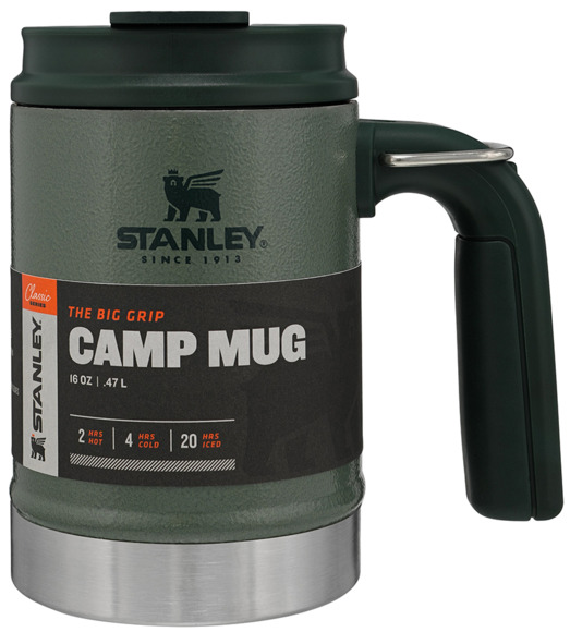 Термокухоль Stanley Big Grip Camp Hammertone Green 0,47 л (6939236348270) фото 5