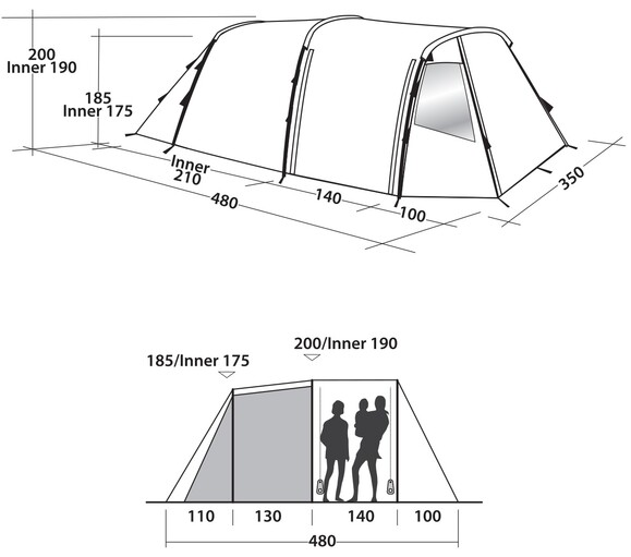 Палатка Easy Camp Huntsville 600 Red (120341) (928890) изображение 9