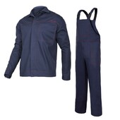 Куртка + комбінезон Lahti Pro зварювальника 320гр / м2 XL (56см) зріст 182-188cм об'єм грудей 104-112см синій (L4140324)