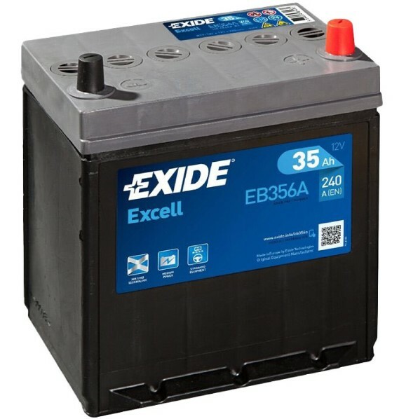 

Аккумулятор EXIDE EB356A Excell, 35Ah/240A