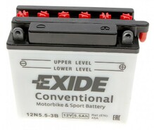 Мото акумулятор Exide 12N5,5-3B, 5.5Ah/45A