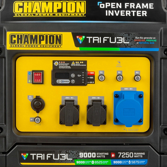 Инверторный генератор CHAMPION C9000iE Tri Fuel (501176-UA) изображение 6