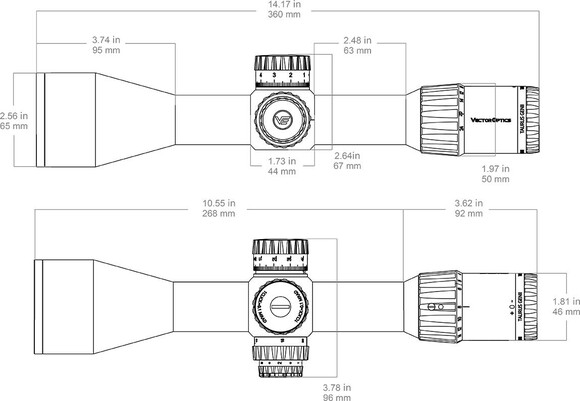 Приціл оптичний Vector Optics Taurus 3-24x56, illum. SFP ED, 34 мм (SCOL-55) фото 14