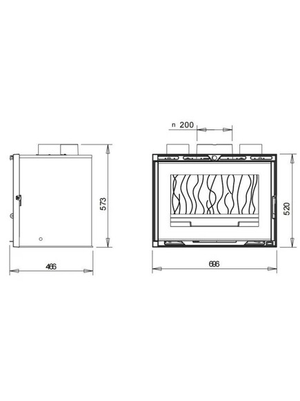 Кассетная топка Invicta 700 GRANDE ANGLE INSERT (9674-43) изображение 2