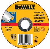 Круг отрезной DeWALT INOX 125х1.6х22.23 мм по металлу (DT42341)