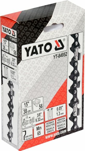 Ланцюг Yato 15х38 см (56 ланок) з направляючою шиною YT-849321 (YT-84952) фото 3